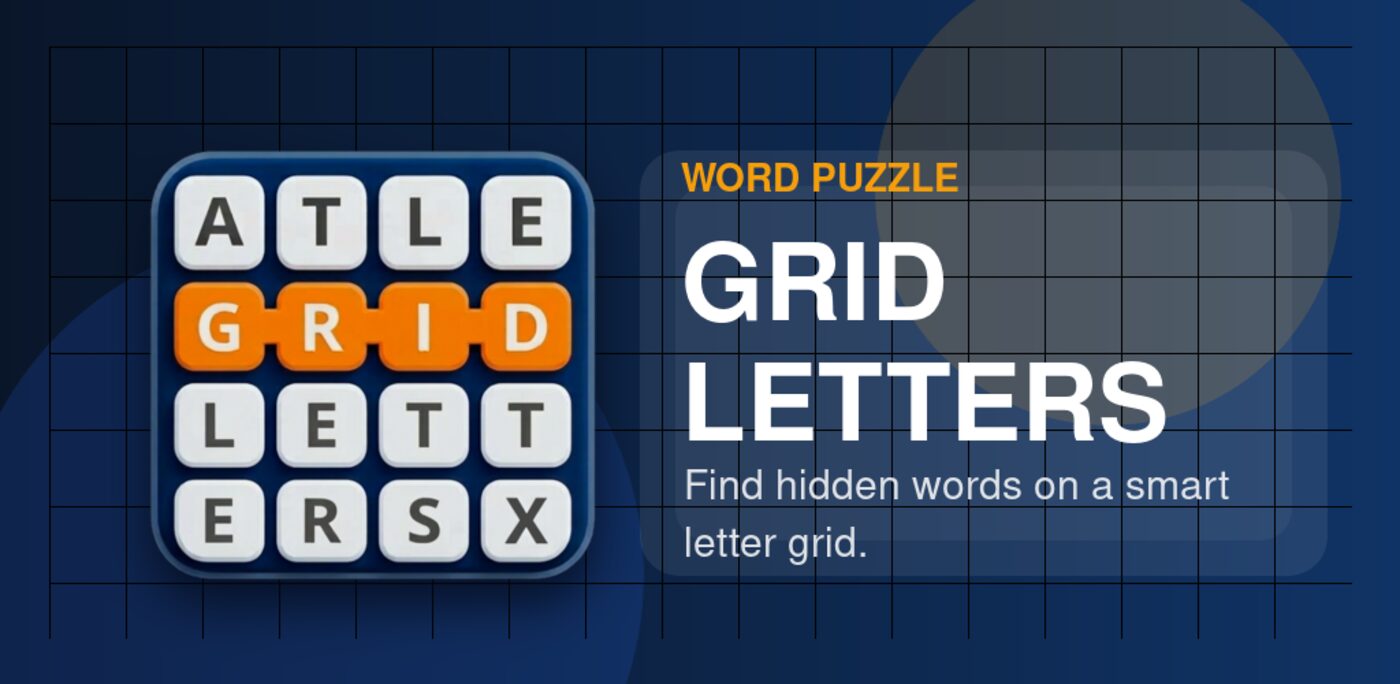 Grid Letters app icon and branding art